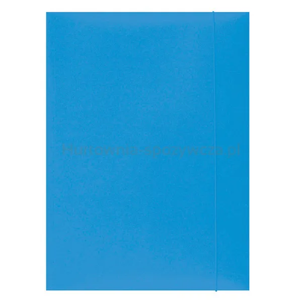 Teczka z gumką OFFICE PRODUCTS, karton, A4, 300gsm, 3-skrz., jasnoniebieska