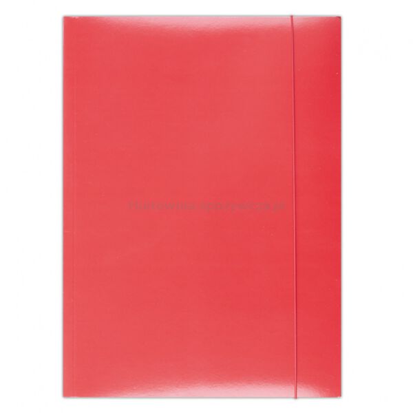 Office Products Teczka z gumką, karton, A4, 300gsm, 3-skrz., czerwona 