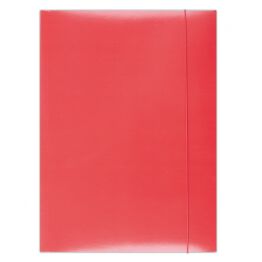 Office Products Teczka z gumką, karton, A4, 300gsm, 3-skrz., czerwona 