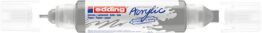 Marker akrylowy 3D e-5400 EDDING, podwójny, 2-3 mm, 5-10 mm, matowe srebro