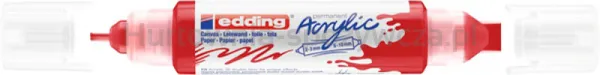 Marker Akrylowy 3D E-5400 Edding, Podwójny, 2-3 Mm, 5-10 Mm, Matowa Czerwień