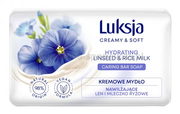 Luksja Kremowe mydło w kostce len, 90g
