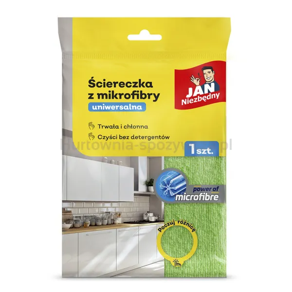 Ściereczka z mikrofibry JAN NIEZBĘDNY, uniwersalna