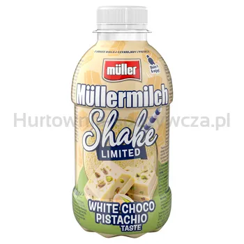 Müllermilch Napój mleczny Shake o smaku Biała Czekolada Pistacja 400g