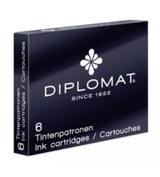 Naboje Do Piór Diplomat, 6Szt., Czarne