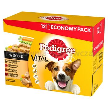 Pedigree Adult kurczak, jagnięcina, drób, wołowina 12x100g*4