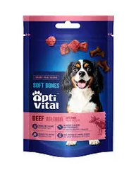 OptiVital Uzupełniająca bezzbożowa przekąska dla psa. Mięsne filety bogate w wołowinę 80g