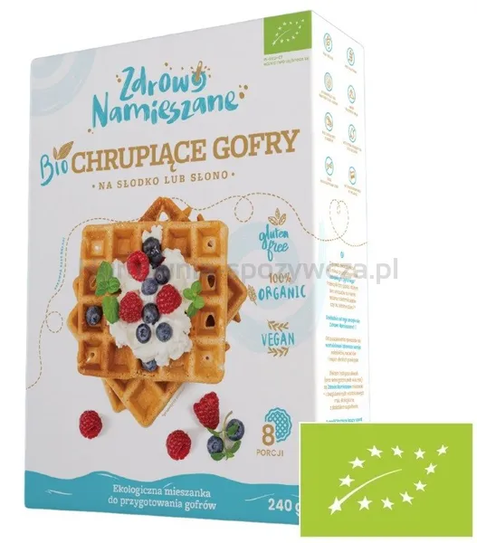 Mieszanka do wypieku chrupiących gofrów na słodko lub słono BIO 240 g