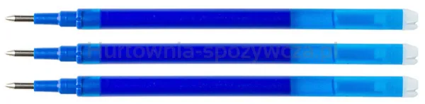 Q-Connect Wkład do długopisu wymazywalnego 1,0mm, 3szt., zawieszka, niebieski 