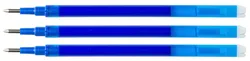Q-Connect Wkład do długopisu wymazywalnego 1,0mm, 3szt., zawieszka, niebieski 