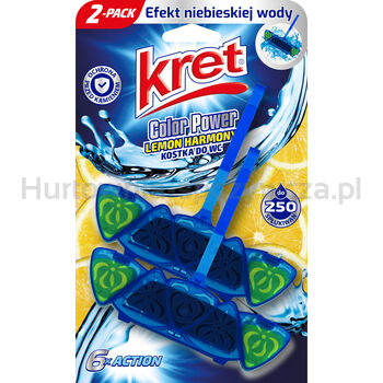 Kret Kostka Wc Color Power Lemon Harmony 2X40G