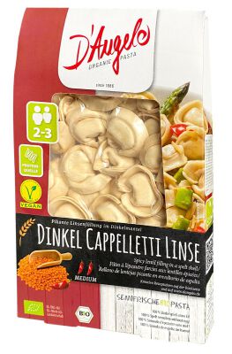 Cappelletti Orkiszowe Z Soczewicą Pikantne Bio 250 G - D`Angelo [BIO]