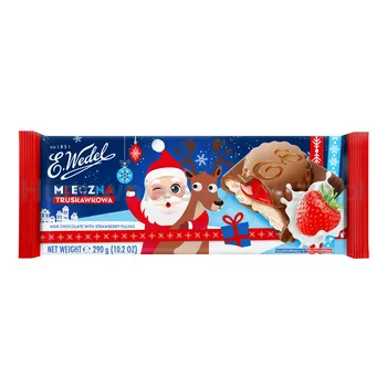 Wedel Czekolada Mleczna Z Nadzieniem Truskawkowym 290 G