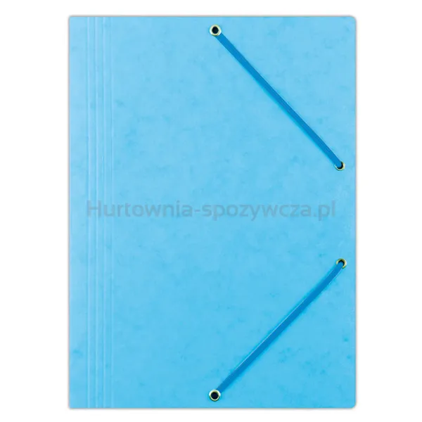 Teczka z gumką OFFICE PRODUCTS, preszpan, A4, 390gsm, 3-skrz., jasnoniebieska
