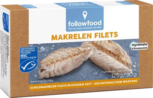 Makrela Chilijska Msc Filety W Sosie Własnym 125 G (90 G) - Followfood [BIO]