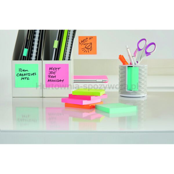 Post-It Karteczki samoprzylepne ENERGETIC, 38x51mm, 12x100 kart.  - 2