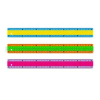 Linijka plastikowa KEYROAD, w kształcie klocków, 30cm, zawieszka, mix kolorów - 2