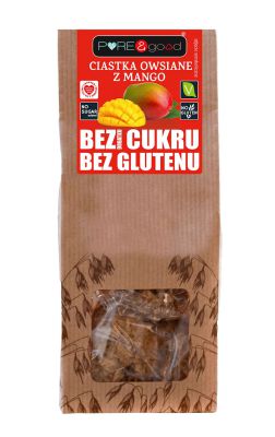 Ciastka Owsiane Z Mango Bez Dodatku Cukru Bezglutenowe 150 G - Pure&Good [BIO]