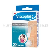 Plastry VISCOPLAST Sportowy, 3 rodzaje, 6 rozmiarów, 22szt. - 2