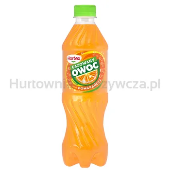 Hortex Gazowany Owoc napój o smaku pomarańczowym butelka 0,5L