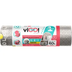 Vigo! Eko Worki Ld Z Taśmą 4 Seasons Silver New Home 60 L 10Szt