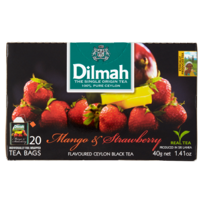 Dilmah Herbata Mango  Strawberry Flavoured Black 20X2 G