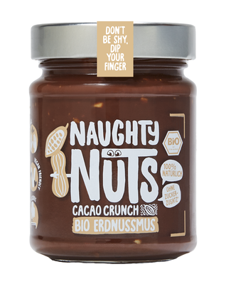 Krem Z Orzeszków Ziemnych Z Kakao Crunchy Bio 250 G - Naughty Nuts [BIO]