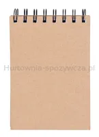 Kołonotatnik OFFICE PRODUCTS, craft, A6, w kratkę, 80 kart., 80gsm, brązowy - 2