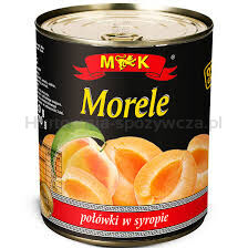 Mk Morele Połówki W Lekkim Syropie 820G