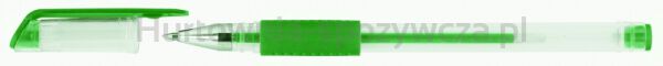 Office Products Długopis żelowy, gumowy uchwyt, 0,5mm, zielony  - 2