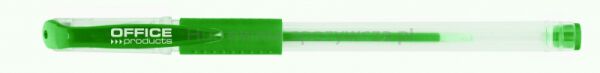 Office Products Długopis żelowy, gumowy uchwyt, 0,5mm, zielony 