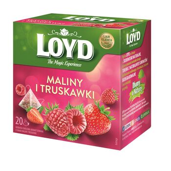 LOYD Maliny i truskawki 20 piramid. torebek (20x2g)