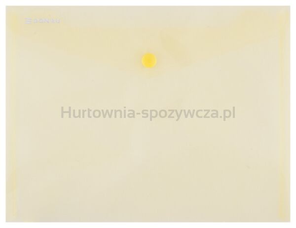 Donau Teczka kopertowa zatrzask, PP, C5, 180mikr., żółta 