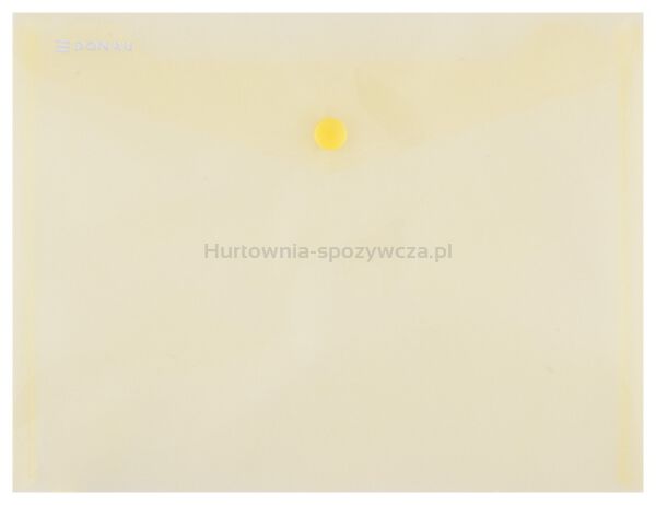 Donau Teczka kopertowa zatrzask, PP, C5, 180mikr., żółta 