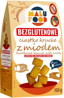 Ciastka Kruche Z Miodem Bezglutenowe 100 G - Malu Food [BIO]