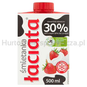 Łaciata Śmietanka UHT 30% Tłuszczu 500Ml