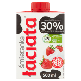 Łaciata Śmietanka UHT 30% Tłuszczu 500Ml