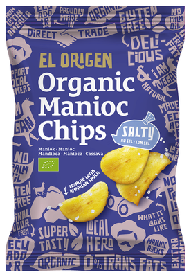 El Origen El Origen Chipsy Z Manioku Solone Bezglutenowe Bio 60 G [BIO]