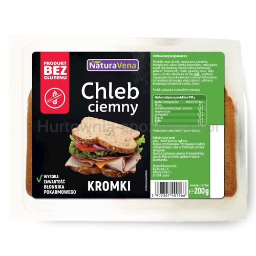 Chleb Ciemny Bezglutenowy 200 G - Naturavena [BIO]