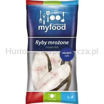 Myfood Halibut Steki Głęboko Mrożone, Glazurowane, 425 G (500 G)