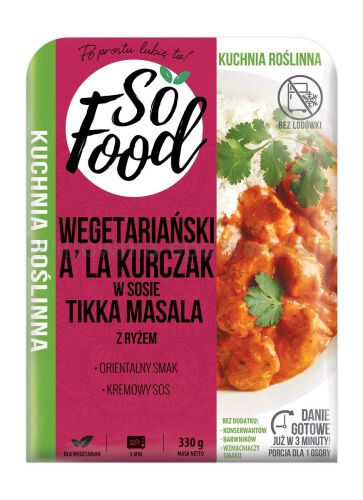 Tikka Masala A'La Kurczak Z Ryżem 330 G - So Food [BIO]