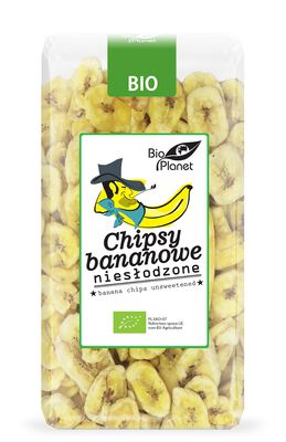 Bio Planet Bio Planet Chipsy Bananowe Niesłodzone Bio 350 G [BIO]