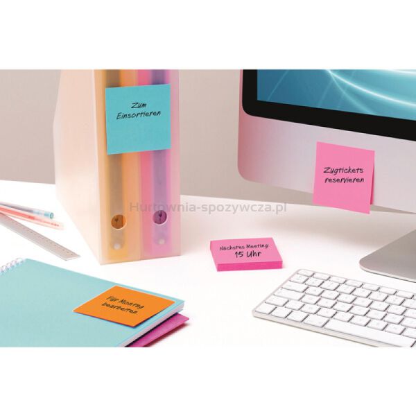 Post-It Karteczki samoprzylepne Super Sticky Z-Notes, COSMIC, 76x76mm, 6x90 kart.  - 3