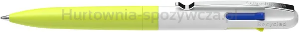 Długopis automatyczny SCHNEIDER TAKE 4 Neon, M, 4 kolory wkładu, żółto-biały