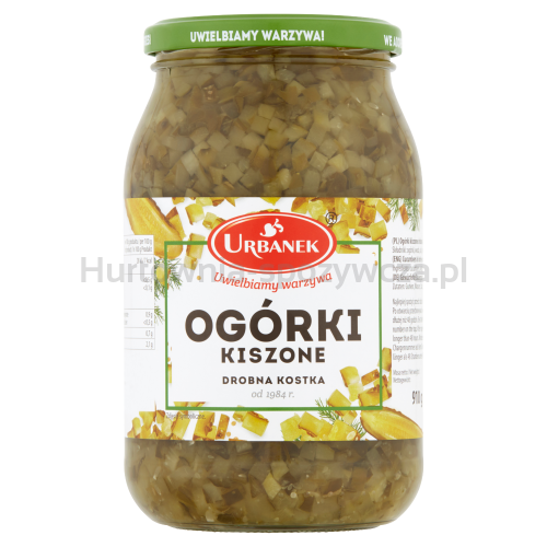 Urbanek Ogórki Kiszone Drobna Kostka 910G 