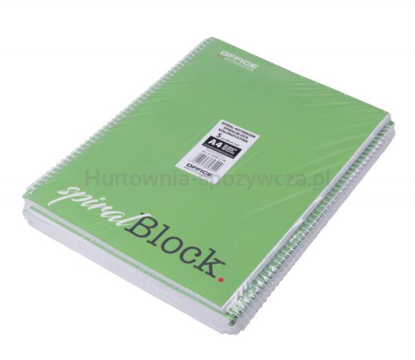 Kołonotatnik OFFICE PRODUCTS, A4, w kratkę, 80 kart., 70gsm - 2