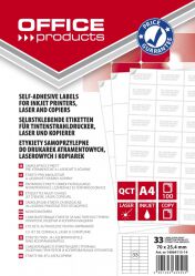 Etykiety OFFICE PRODUCTS, 70x25,4mm, białe, 100 ark.
