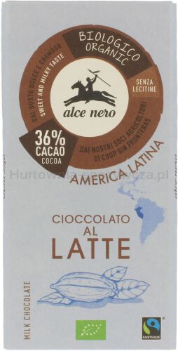 Czekolada Mleczna Fair Trade Bio 100 G - Alce Nero [BIO]