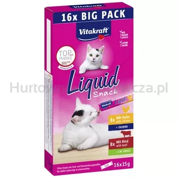 Vitakraft Cat Liquid Snack kurczak i wołowina 16x15g