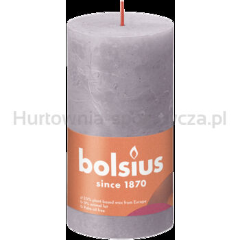 Bolsius Świeca pieńkowa rustic 130/68 Shine matowa lawenda